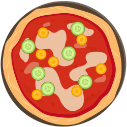 Pizzastück - Gemüse